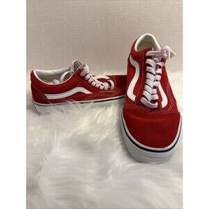 Vans Old Skool Off The Wall Red White Size Men's 7.5 Women's 9.0 - EUC
